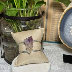 amethyst bracelet | silver plated